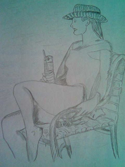 Chica tomando el sol