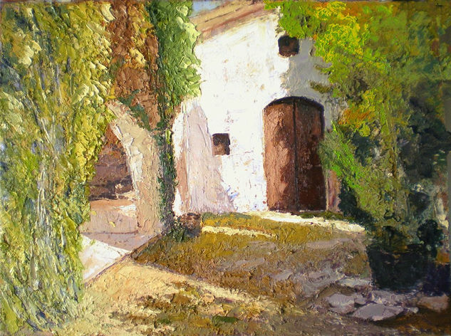 Casona (parte delantera) Oil Canvas Landscaping