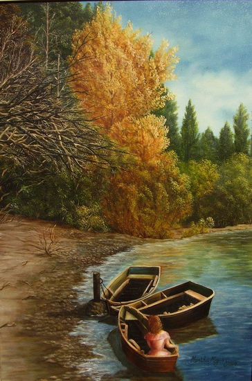 Extrañandote ........ Oil Canvas Landscaping