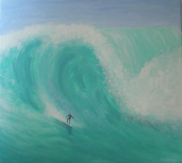 Olas Acrylic Canvas Marine Painting