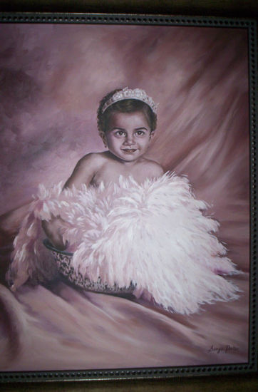 pequena coqueta Oil Canvas Portrait