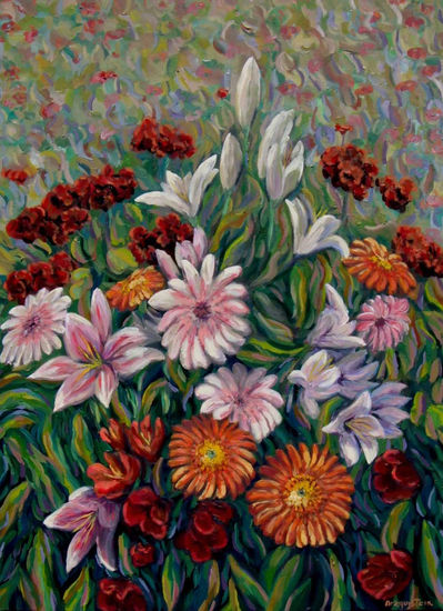 Flores Oil Canvas Floral Painting