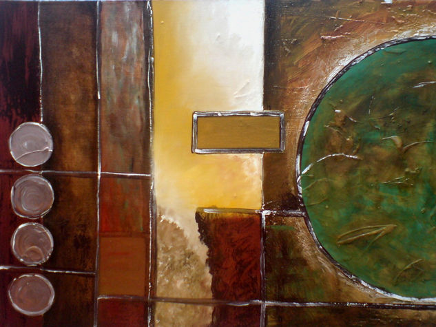 Abstrackte Media Mixta Lienzo Paisaje