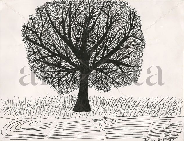 árbol Ink Paper Landscaping