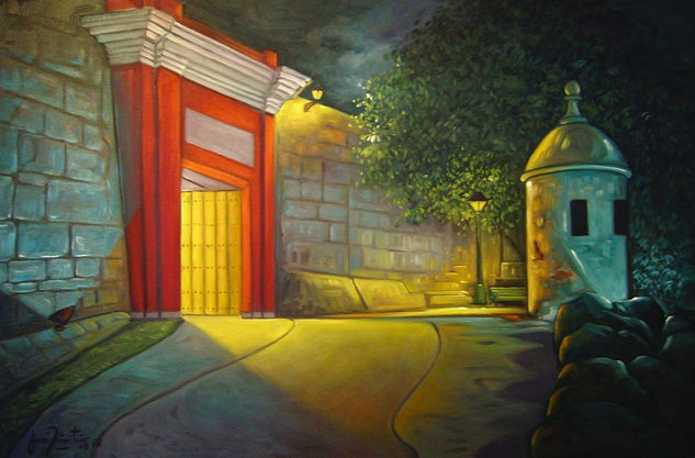 La Puerta de San Juan -Viejo San Juan de Puerto Rico Oil Canvas Landscaping