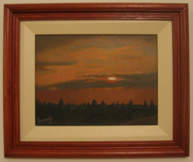 Atardecer en viaje Oil Canvas Landscaping