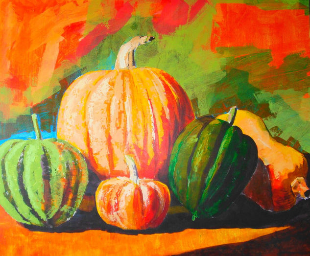 calabazas Acrylic Canvas Still Life Paintings