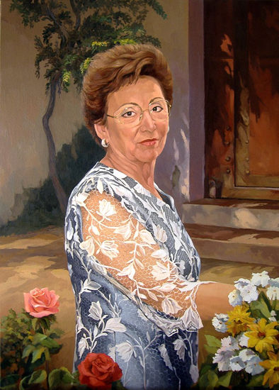 RETRATO DE SEÑORA Oil Canvas Portrait