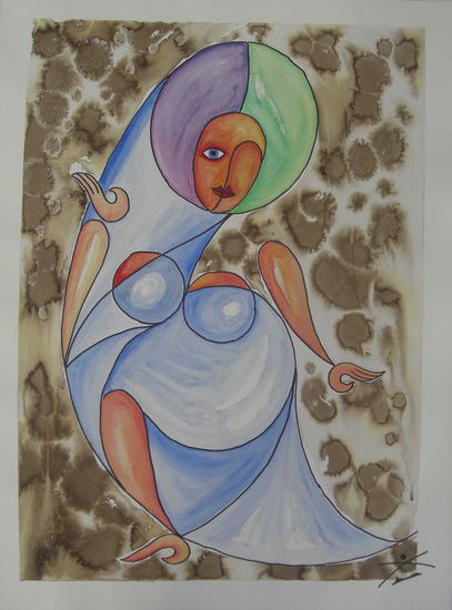 Princesa Watercolour Card Portrait