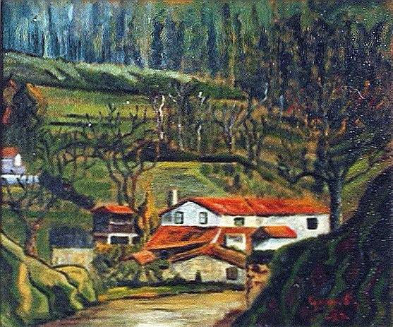 RUEIRO (DONIÑOS) Oil Panel Landscaping