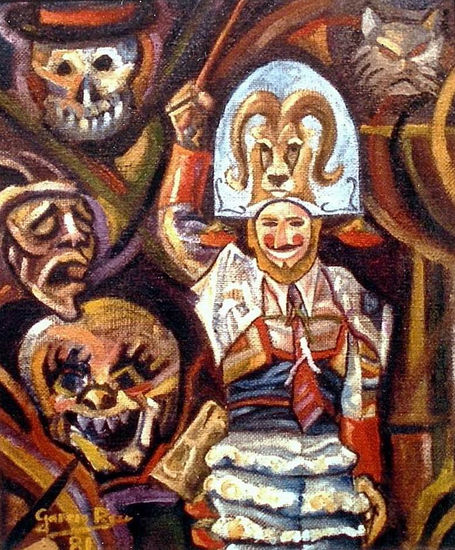 "O PELIQUEIRO" Oil Canvas Figure Painting