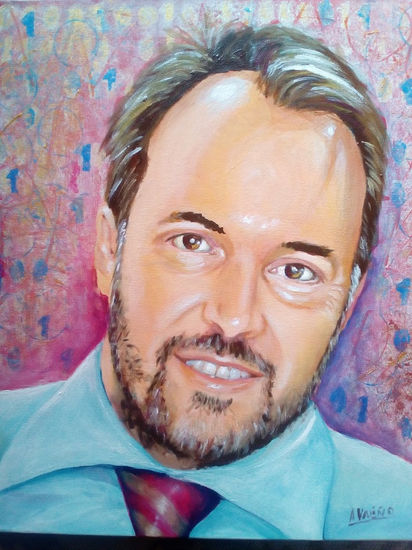 Retrato de Iñaqui Acrylic Canvas Portrait