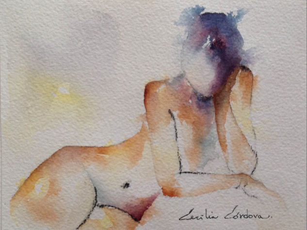 Introspección Watercolour Paper Figure Painting