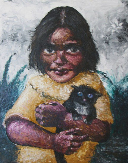 Amigo Prieto Oil Canvas Figure Painting