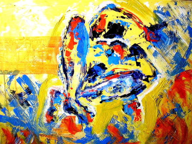 un sueño color dindi Acrylic Textile Nude Paintings