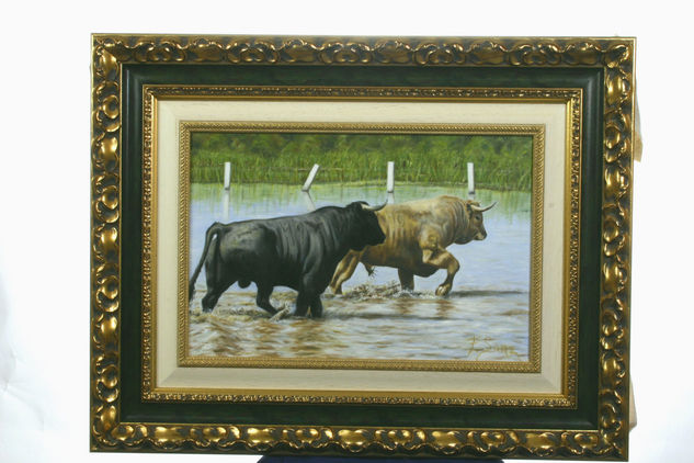 en las marismas Oil Canvas Animals