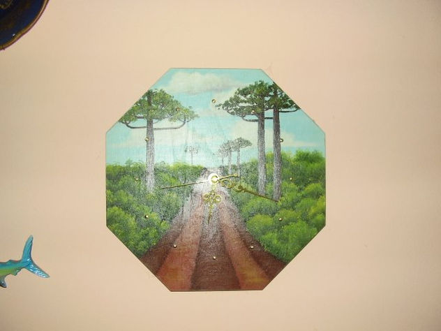 RELOJ DE PARED CON PAISAJE MISIONERO