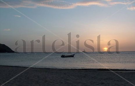 Atardecer en playa...