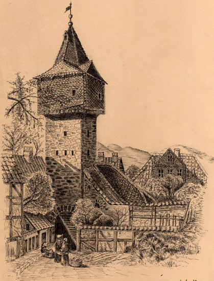 Antiga torre a Hildesheim (Alemanya) 