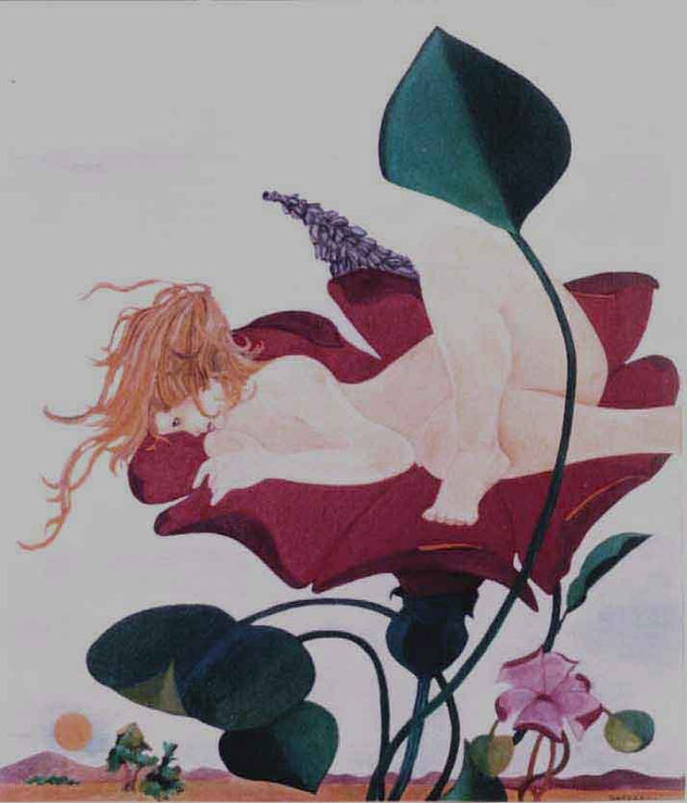 mujer flor