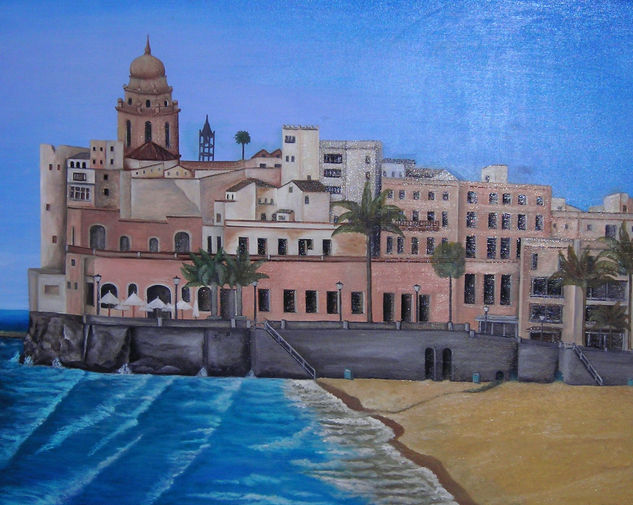 sitges 2 Oil Canvas Landscaping