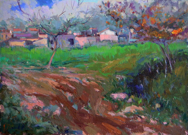 Riera de Olesa Oil Canvas Landscaping