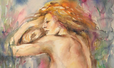 Desnudos. Oleos y acuarelas.