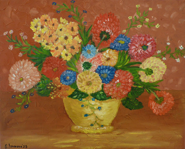 Flores Oil Canvas Floral Painting