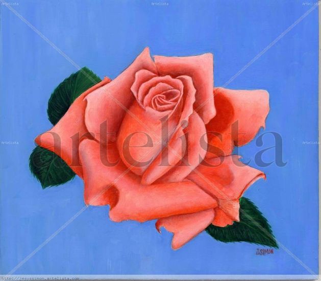 Rosa Oil Panel Floral Painting