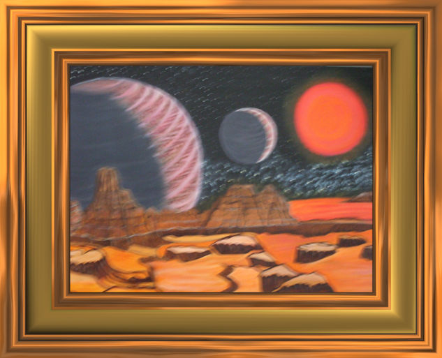 planeta rojo Oil Canvas Landscaping