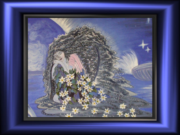 princesa del dragon Oil Canvas Landscaping