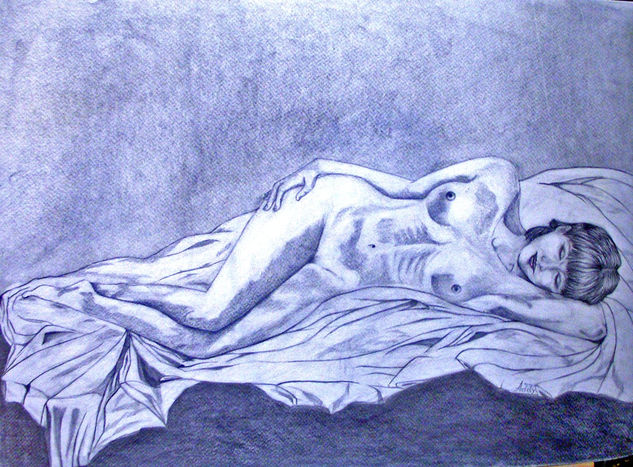 Mujer durmiendo Charcoal