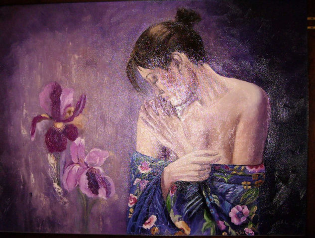 Mujer con mantón Oil Canvas Landscaping