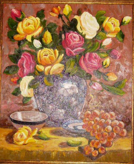 flores frescas Oil Canvas Landscaping