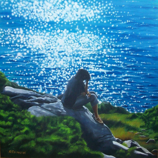 CONTRA LUCES DE MAR Oil Canvas Landscaping