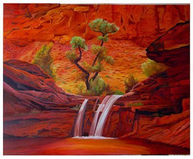 Cascada Oil Canvas Landscaping