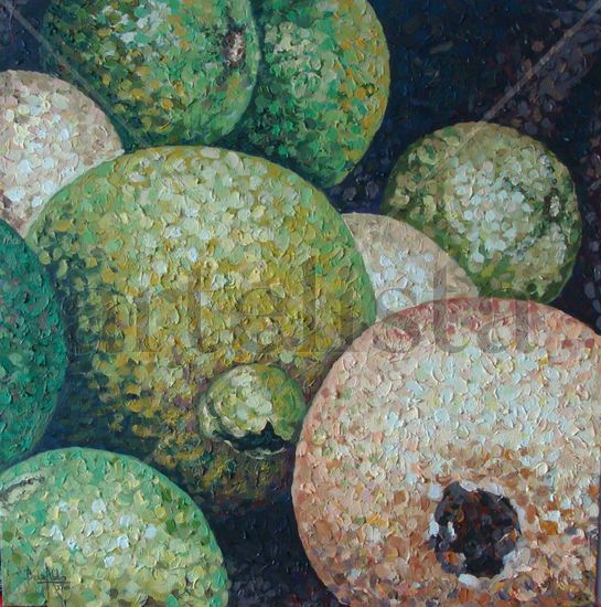 Buscando Guayabas IV Acrylic Canvas Still Life Paintings