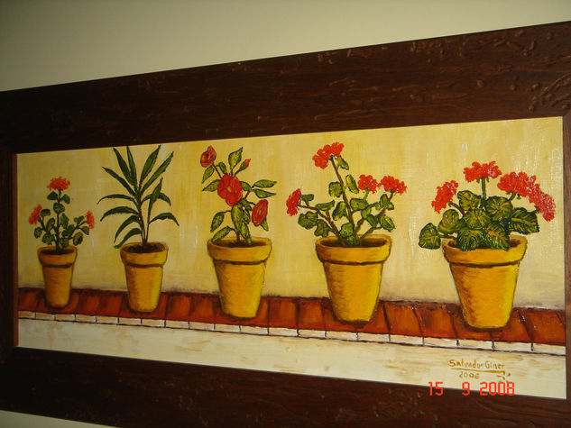 Geranios Oil Canvas Landscaping