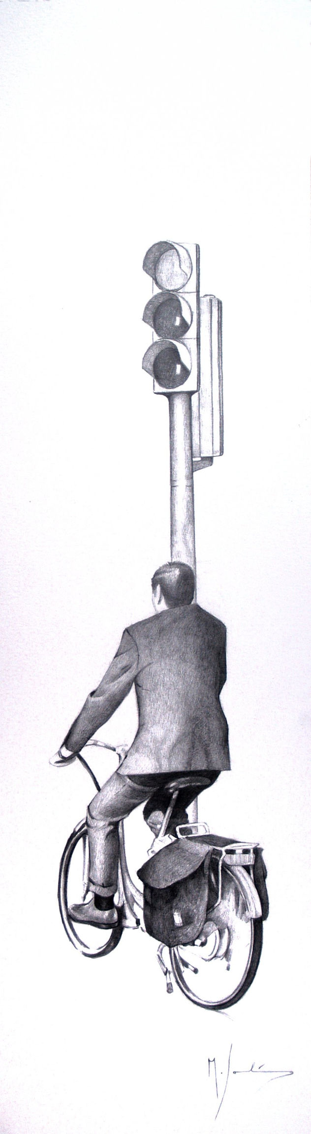 hacia el trabajo I grafito s.papel 16x60 2007.JPG
