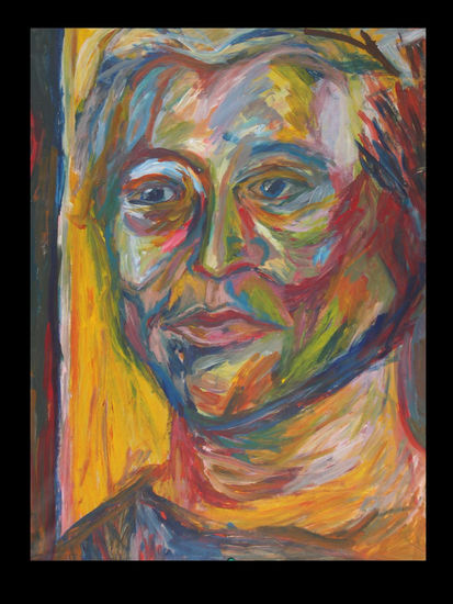 homem jovem Acrylic Paper Portrait