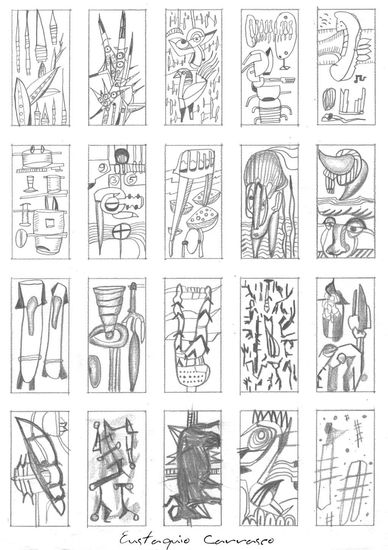 Veinte dibujos para veinte ideas, (Twenty drawings for twenty ideas) Pencil