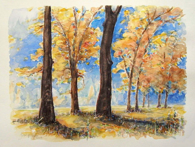 Otoño en cualquier parte Watercolour Paper Landscaping