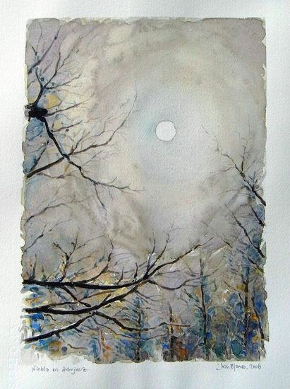 Sol en niebla, Aranjuez Watercolour Paper Landscaping