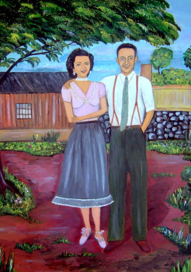 Francisco y Clarita Oil Canvas Landscaping