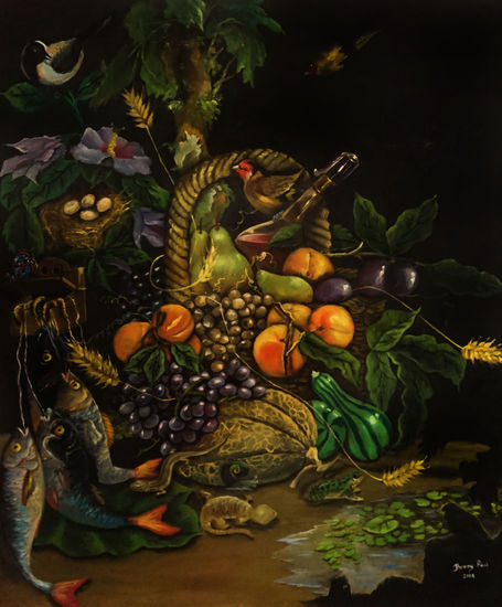 Bodegón de Fruta Oil Canvas Still Life Paintings