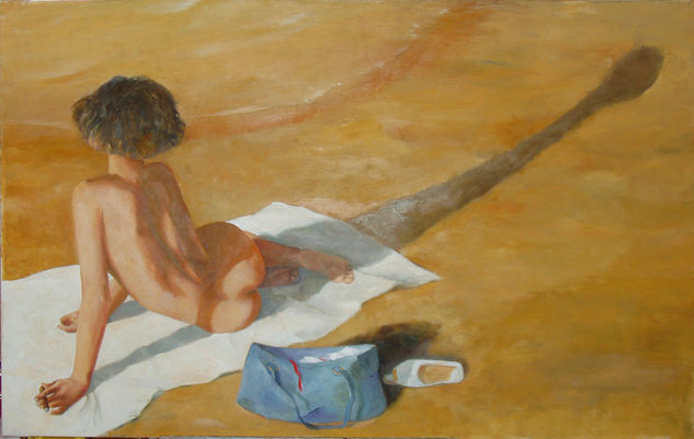 El tanga rojo Oil Canvas Nude Paintings