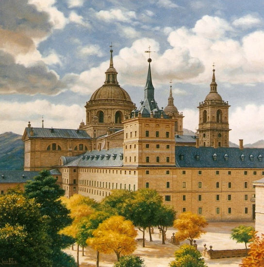 Monasterio de El Escorial Óleo Lienzo Paisaje