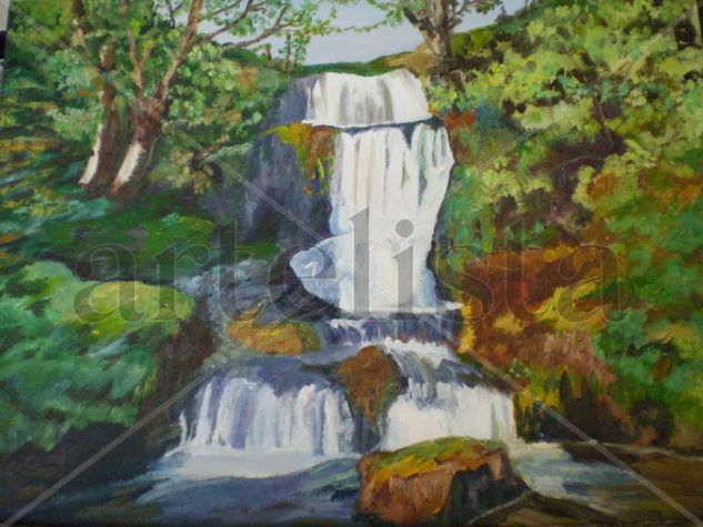 cascada Oil Canvas Landscaping