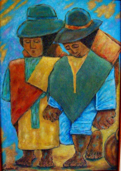 LOS OLVIDADOS Oil Canvas Figure Painting