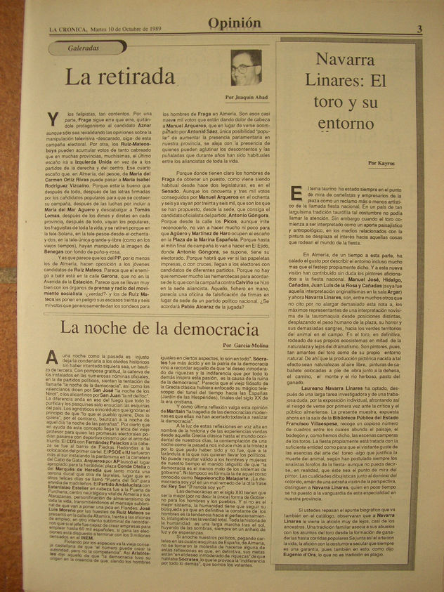 CRITICA AL PINTOR LAUREANO NAVARRA LINARES